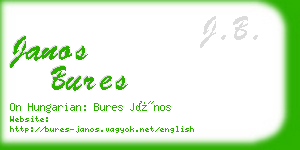 janos bures business card